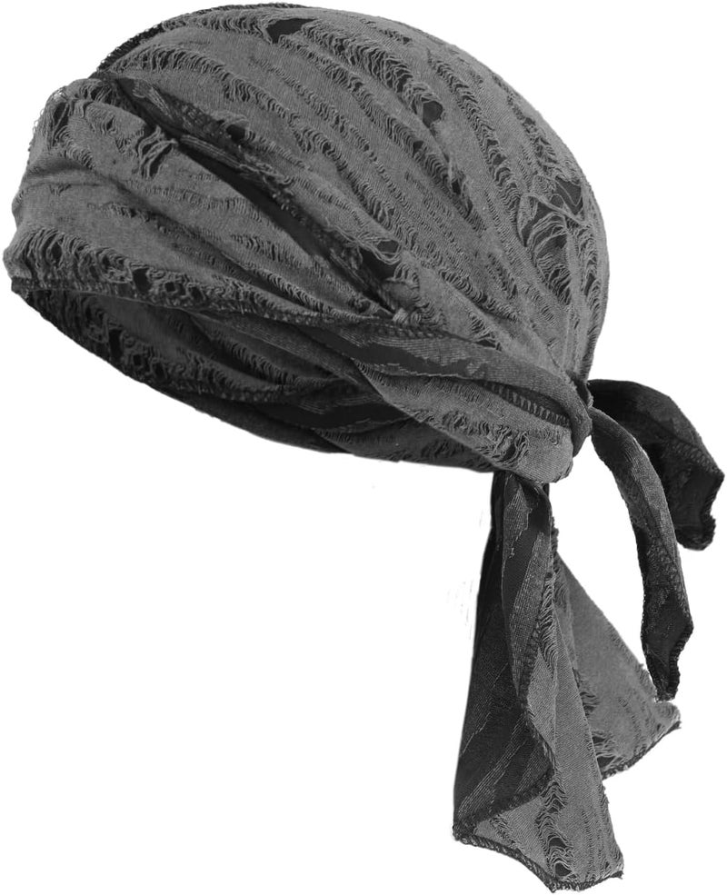NICEYST Broken Hip Hop Do Rag Skull Cap Bandana Hat Du Rags Pirate Wave Durag Cooling Motorcycle Cycling Cap for Men Women - Image 1